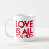 愛は必要なものだけだ。 コーヒーマグカップ (左)