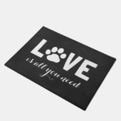 愛は必要なものだ |ドッグポープリントカスタム ドアマット (アングル)