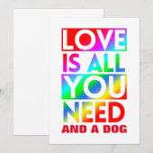 愛は必要なものであり、犬である 招待状 (正面/裏面)