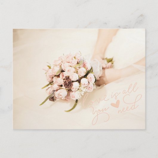 愛は必要なもの結婚だ ポストカード (正面)