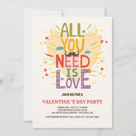 愛は必要な全ての招待状 招待状 (正面)