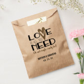 愛は必要な結婚すべてだキャンディバービュッフェ フェイバーバッグ (封をした状態)