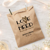 愛は必要な結婚すべてだキャンディバービュッフェ フェイバーバッグ (クリップ留めされた状態)