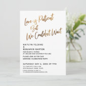 愛は忍耐強いが待ち遠しい金ゴールド 招待状 (スタンド正面)