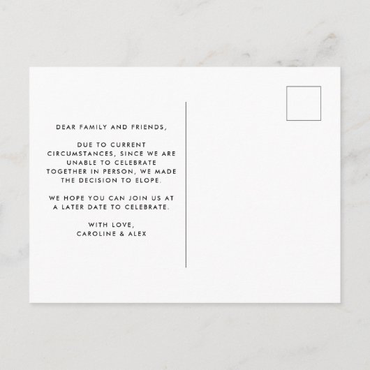 愛は忍耐強いが我々は失われない 案内ポストカード (裏面)