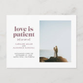 愛は忍耐強いが、我々は駆け落ちではない 案内ポストカード (正面)