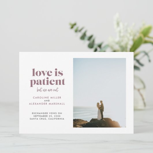 愛は忍耐強いが、我々は駆け落ちではない 案内状 (スタンド正面)