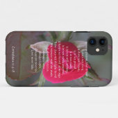 愛は忍耐強いですのCorinthians、赤いバラの芽 Case-Mate iPhoneケース (裏面(横))