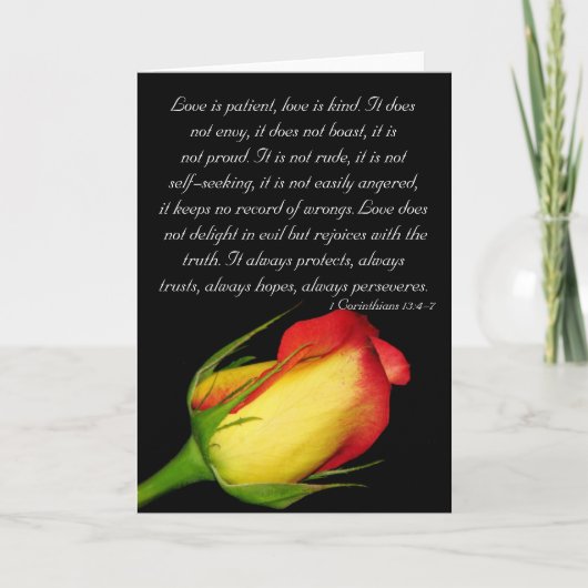 愛は忍耐強いです… カード (正面)