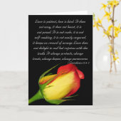 愛は忍耐強いです… カード (黄色い花)