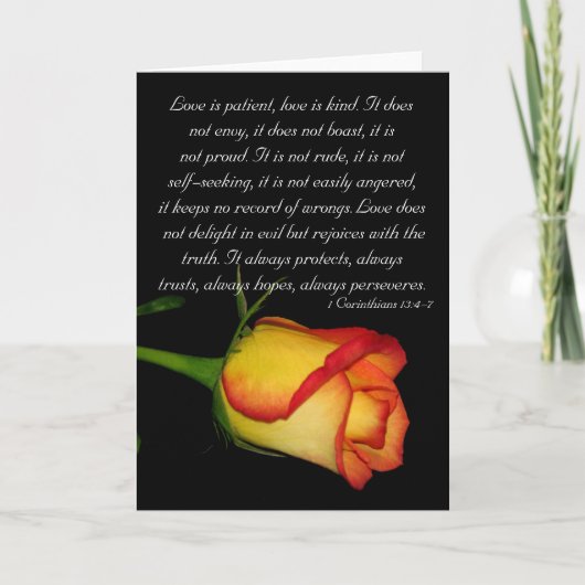 愛は忍耐強いです… カード (正面)