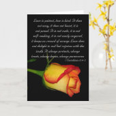 愛は忍耐強いです… カード (黄色い花)