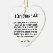 愛は忍耐強いです セラミックオーナメント (左)