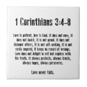 愛は忍耐強いです タイル (正面)