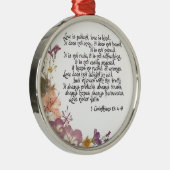 愛は忍耐強いです メタルオーナメント (右)