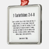 愛は忍耐強いです メタルオーナメント (左)