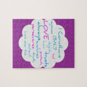 愛は忍耐強いです、愛です親切 ジグソーパズル (横)