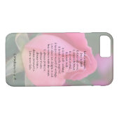 愛は忍耐強いです、Corinthians作詩します、wのピンクのバラ Case-Mate iPhoneケース (裏面(横))