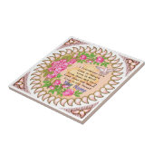 愛は忍耐強いクリスチャン・クロス・タイル タイル (側面)