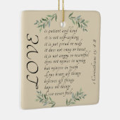 愛は忍耐強いクリスマスツリーオーナメント セラミックオーナメント (右)
