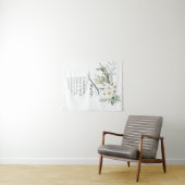 愛は忍耐強いバイブル聖句ホワイトクリスチャンフローラ タペストリー (インサイチュ(横))