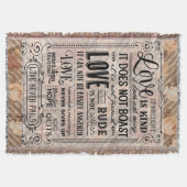 愛は忍耐強いバイブル・バースバラ スローブランケット (正面)