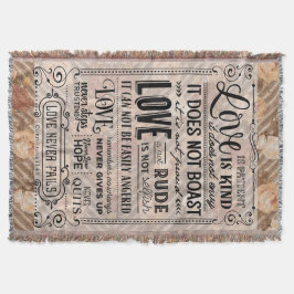 愛は忍耐強いバイブル・バースバラ スローブランケット