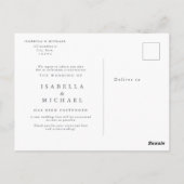 愛は忍耐強いミニマル結婚主義の延期だ ポストカード (裏面)