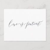 愛は忍耐強いミニマル結婚主義の延期だ ポストカード (正面)