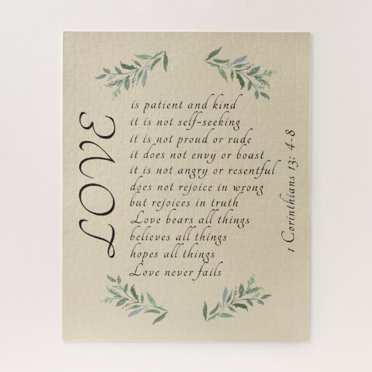 愛は忍耐強い愛は優しいパズル ジグソーパズル (縦)