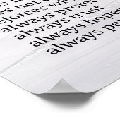 愛は忍耐強い愛は優しい愛は決して失敗しない ポスター (角)