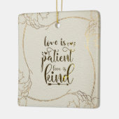 愛は忍耐強い愛は優しい金ゴールド枠 セラミックオーナメント (左)