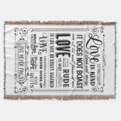 愛は忍耐強い愛は優しい スローブランケット (正面)