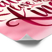 愛は忍耐強い愛は親切なクリスチャンのウォールアート ポスター (角)