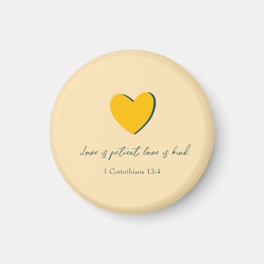愛は忍耐強い愛は親切な磁石 マグネット (正面)