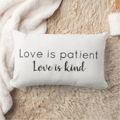 愛は忍耐強い愛は親切な装飾用クッション ランバークッション (ブランケット)