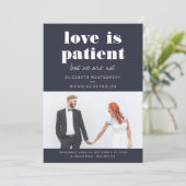 愛は忍耐強い我々ではない |結婚のお知らせ 招待状 (スタンド正面)