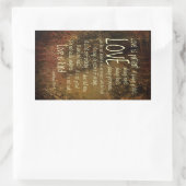 愛は忍耐強い混合物です 長方形シール (バッグ)