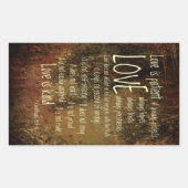 愛は忍耐強い混合物です 長方形シール (正面)