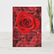 愛は忍耐強い詩のカード