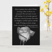 愛は忍耐強い… カード (黄色い花)