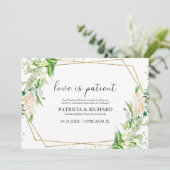愛は忍耐強い グリーンウェディング ニューデート 招待状 (スタンド正面)