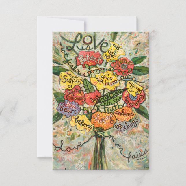 愛は忍耐強い、コリント人への第一の手紙 祈りのカード (正面)