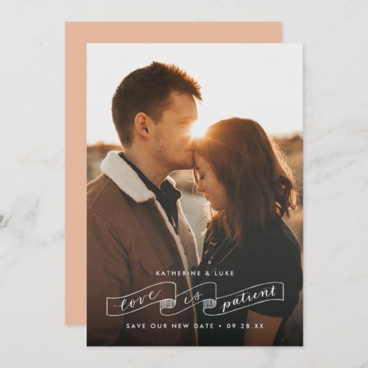 愛は忍耐強い フォト 変更日発表 セーブザデート (正面/裏面)