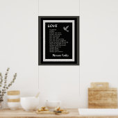 愛は忍耐強い**ポスターアートプリント ポスター (キッチン)