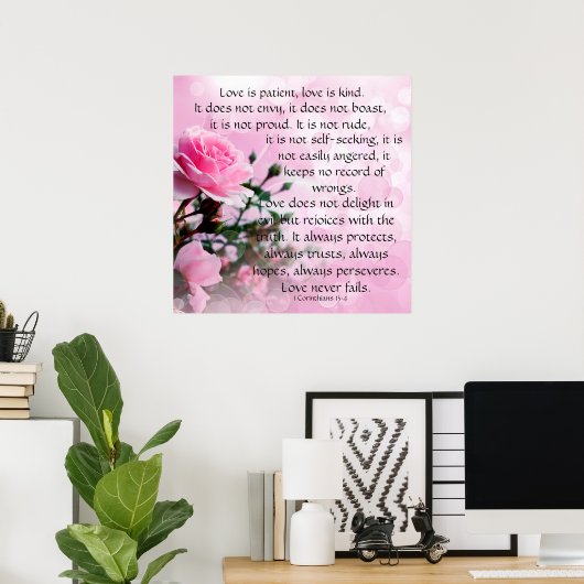 愛は忍耐強い ポスター (ホームオフィス)