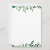 愛は忍耐強い ユーカリ 延期 結婚カード 招待状 (裏面)