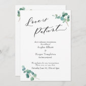 愛は忍耐強い ユーカリ 延期 結婚式カード 招待状 (正面/裏面)