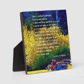 愛は忍耐強い:公園のカップル フォトプラーク (正面)