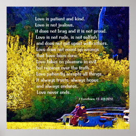 愛は忍耐強い：公園のカップル ポスター